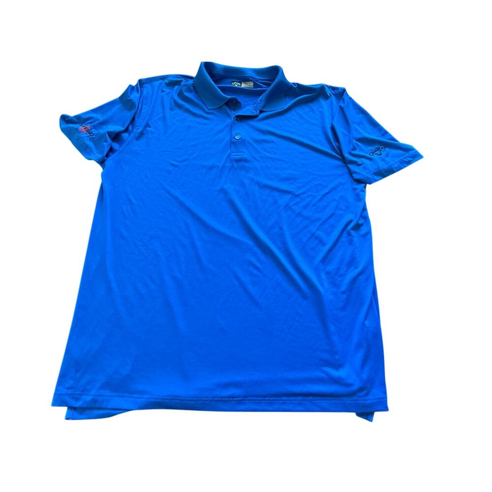 Callaway Mens Golf Polo Shirt XL Blue Opti-Dri Odyssey  Performance Short Sleeve